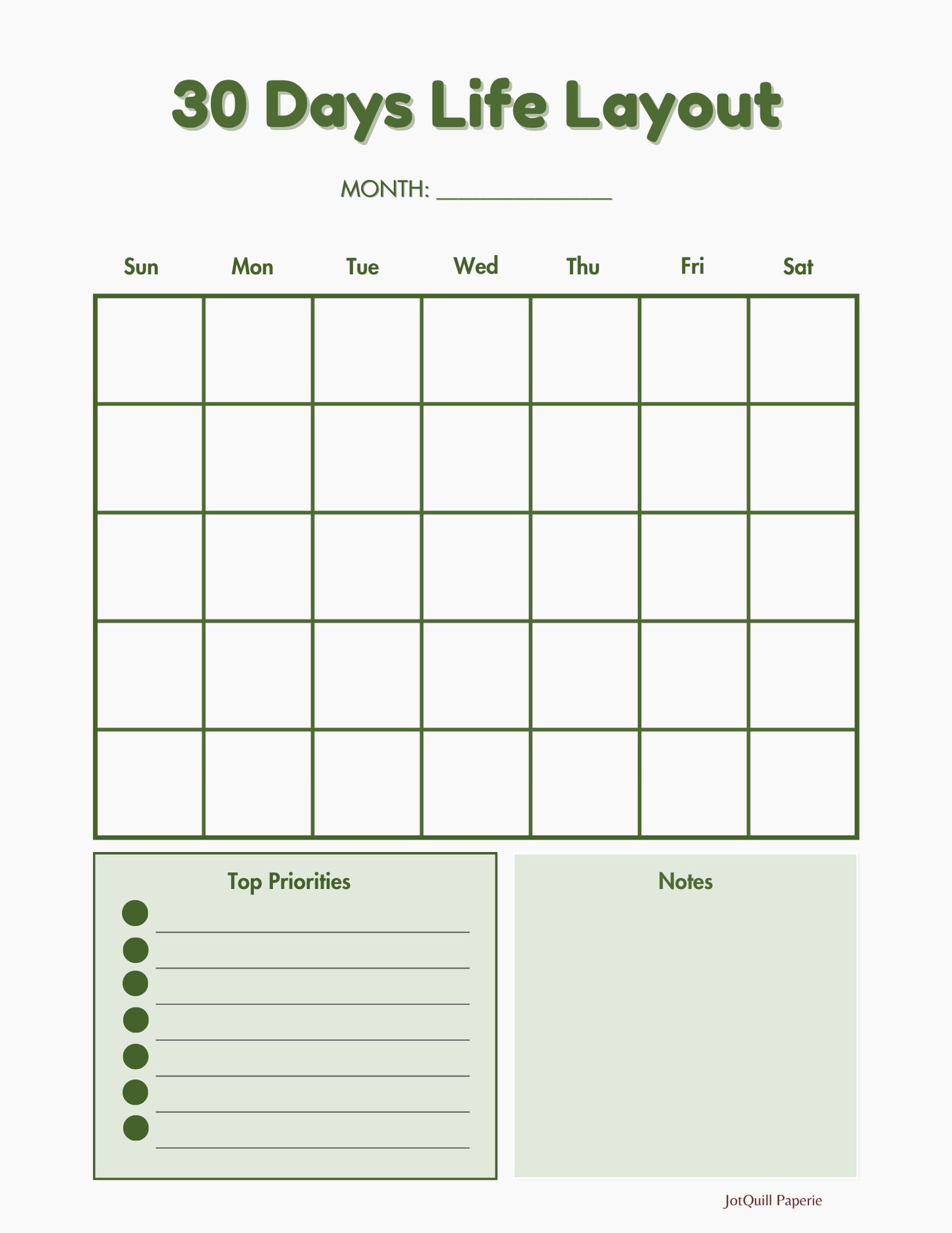 Organised Life Kit β 30-Day Layout, Habit Compass & Brain Dump