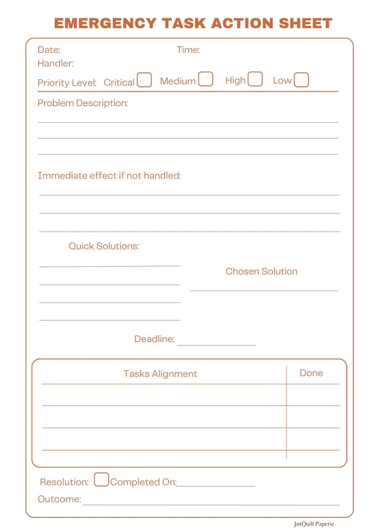 Emergency Task Alignment Sheet