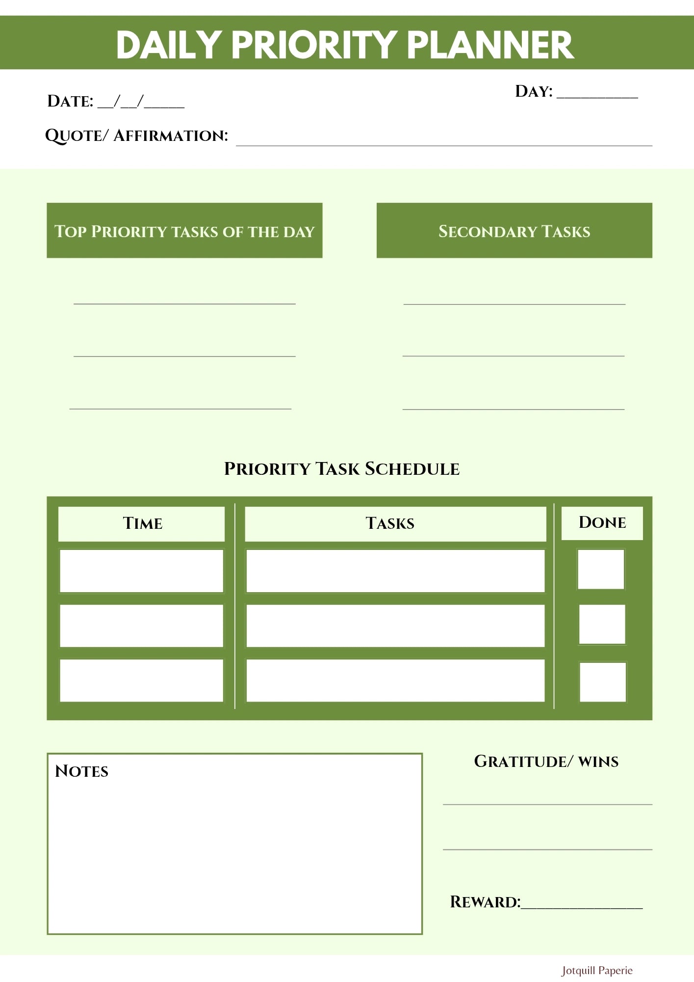 📝Daily Priority Planner- Achieve Your Goals and Boost Productivity