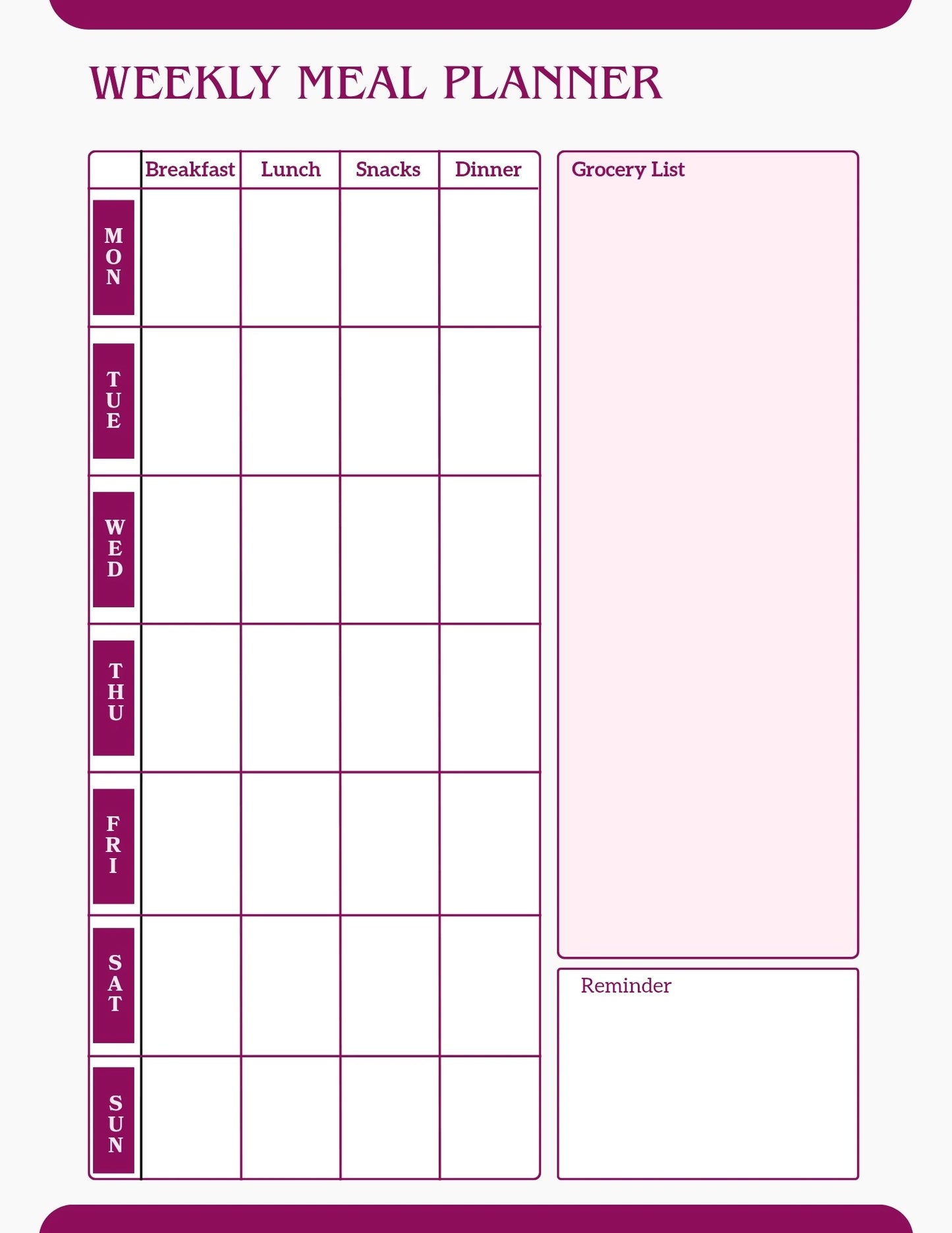 Plan and Plate Weekly Meal Planner| Plan Stress-Free, Healthy Meals Every Week
