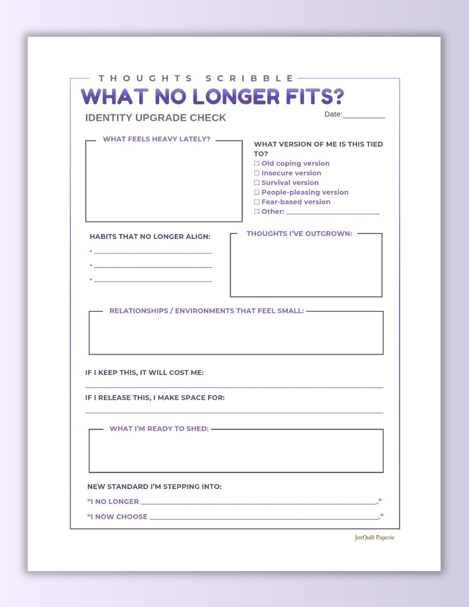 What No Longer Fits Printable