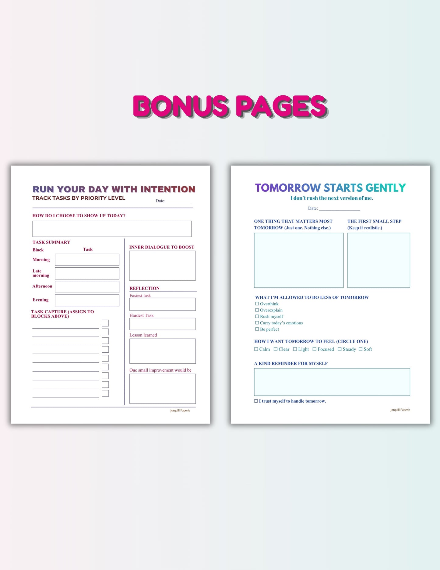 BEAT DISTRACTION & GET THINGS DONE BUNDLE | Focus & Productivity Printable | Stop Procrastination Planners kit