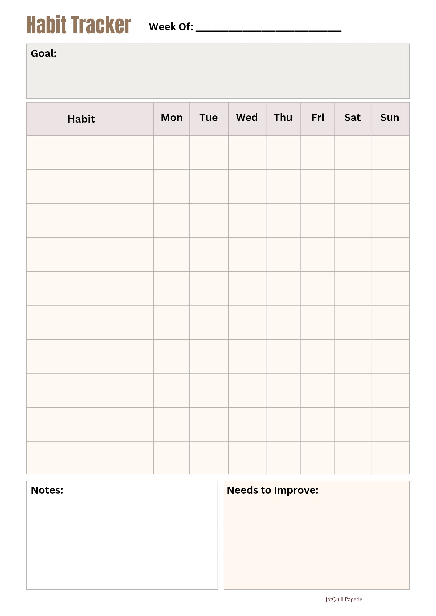 Student Focus Planner Set – Weekly & Daily Study Planner, Habit Tracker, Study Notes & Lecture Pages
