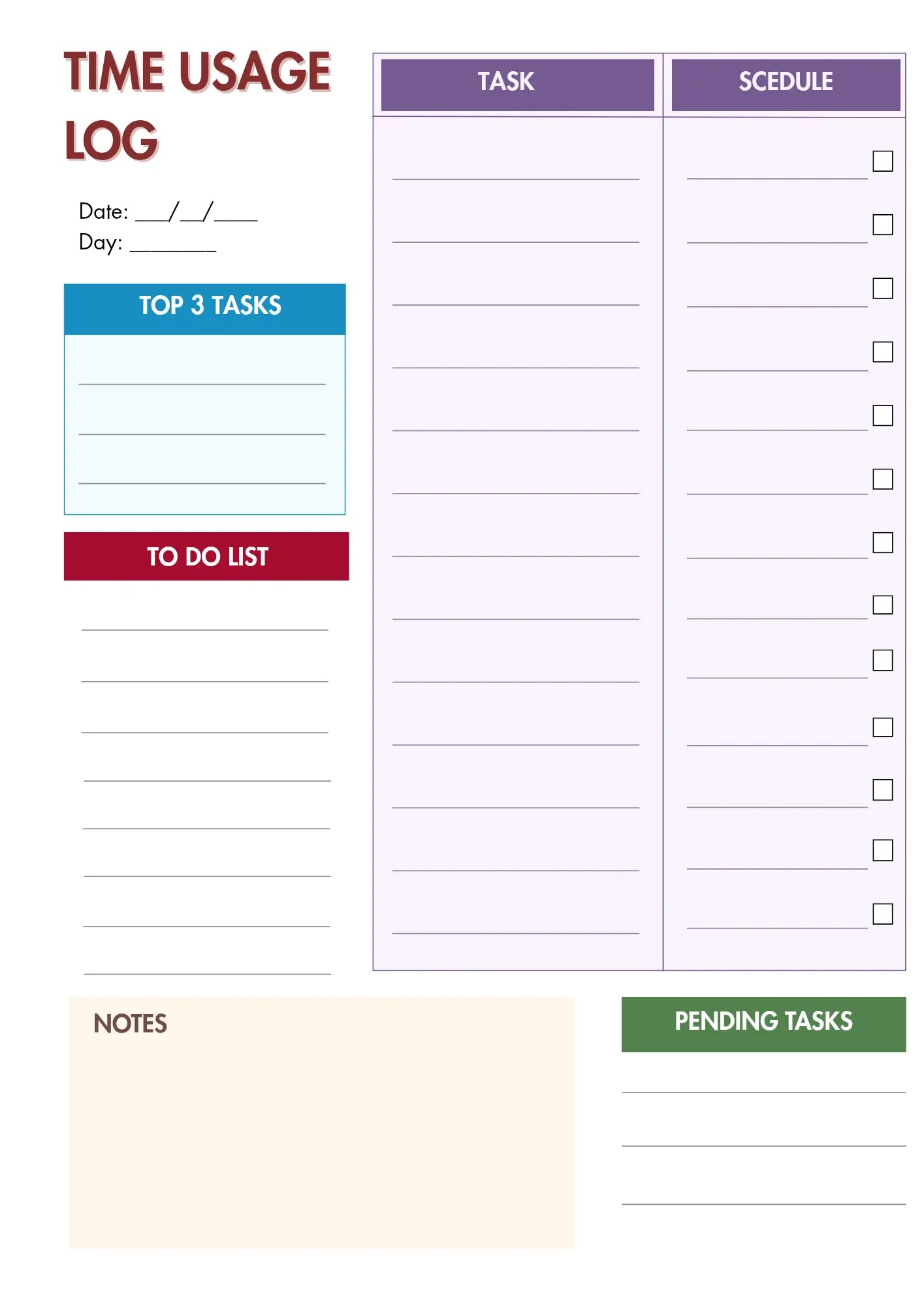 Time Usage Report Page β Track Time, Gain Control
