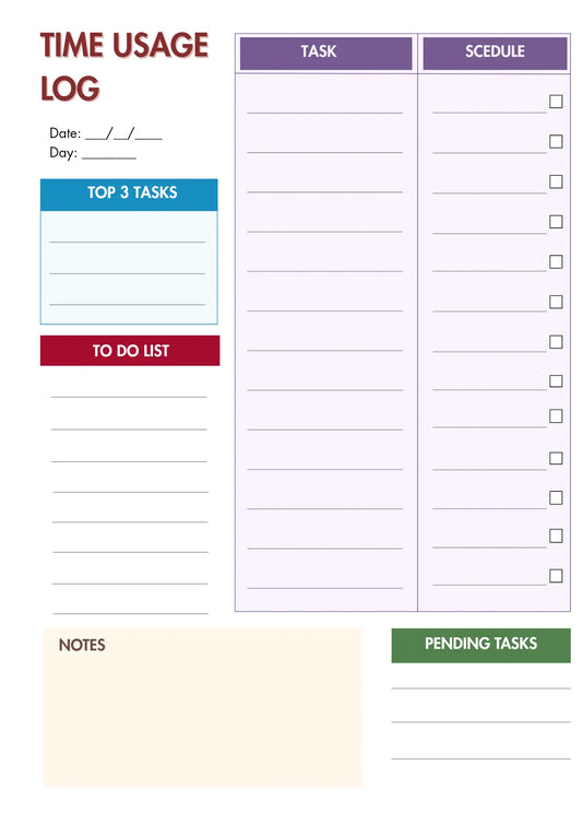 Time Usage Report Page – Track Time, Gain Control