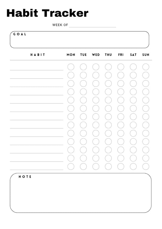 Habit Tracker Printable – Monthly Routine Tracker for Students & Self-Discipline