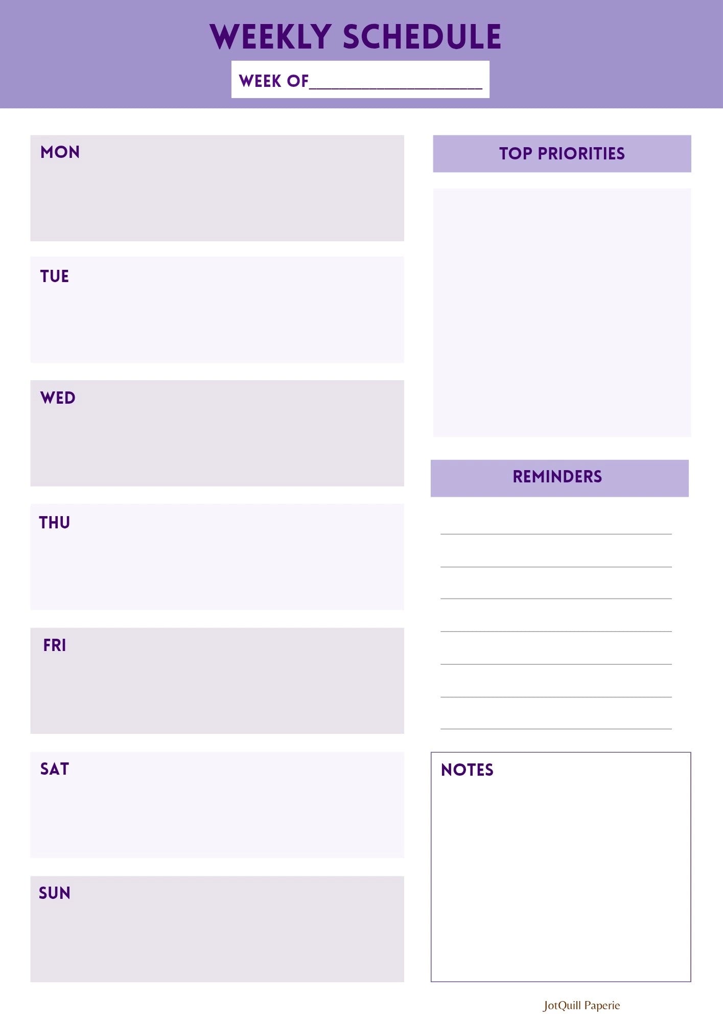 Lavender Organized You – Planner Kit