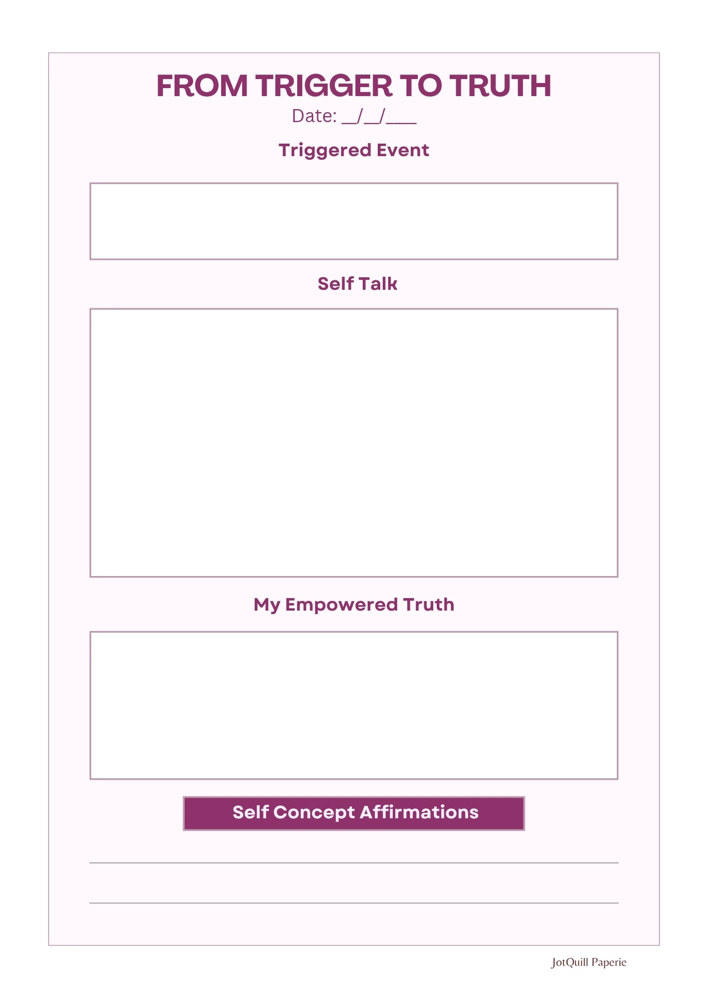 Intentional Living Mini Journal Printable Kit | Self-Care, Gratitude & Mindful Reflection
