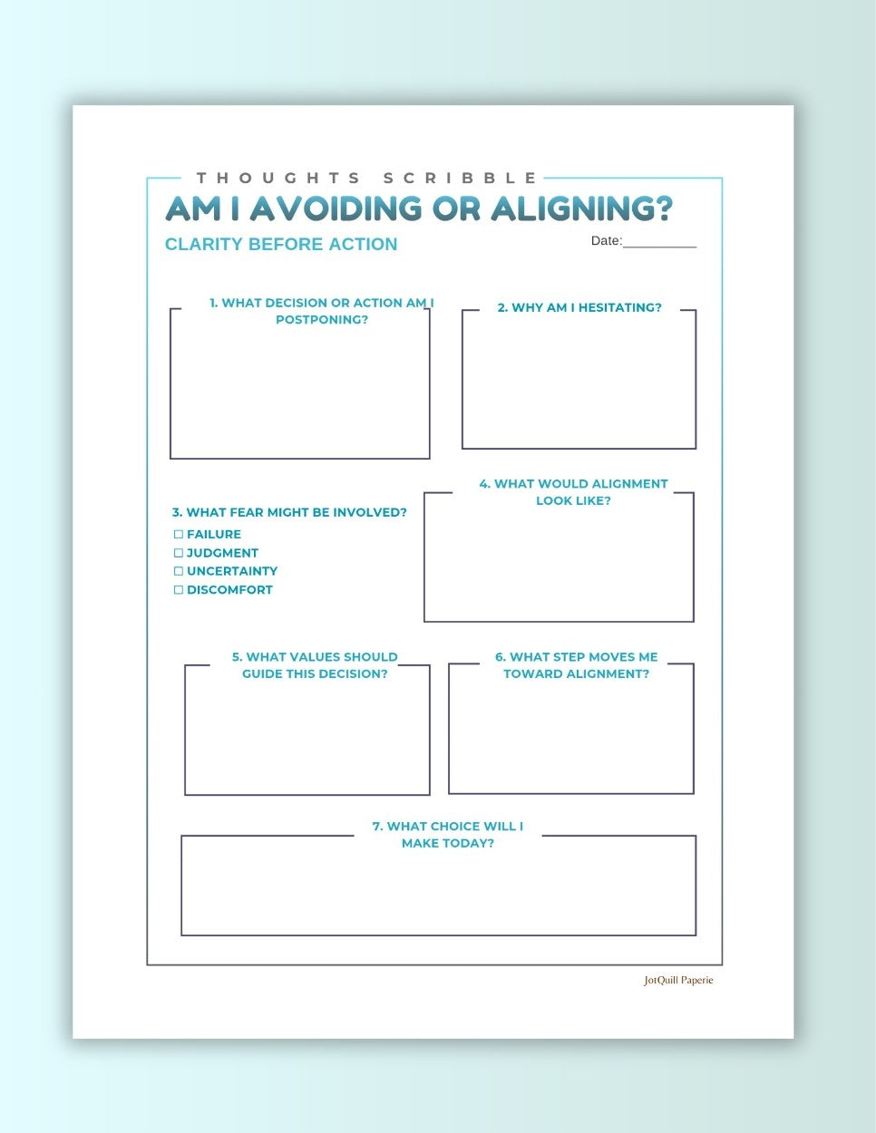 CLEAR HEAD, STRONG MOVES Decision Clarity Workbooks set | Stop Overthinking & Take Action Printable Journal