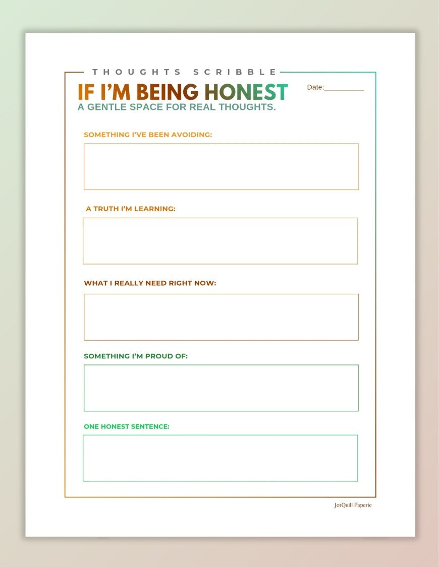 GET REAL WITH YOURSELF BUNDLE | Self Reflection Printable Pack