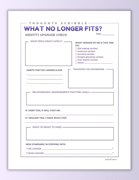What No Longer Fits Printable