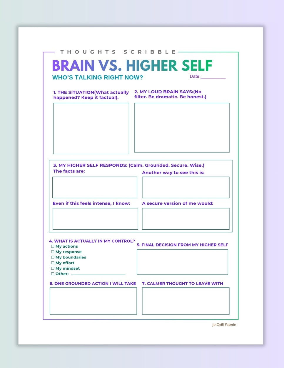 Next Level You Bundle | Mindset Upgrade & Overthinking Reset Printable Journal