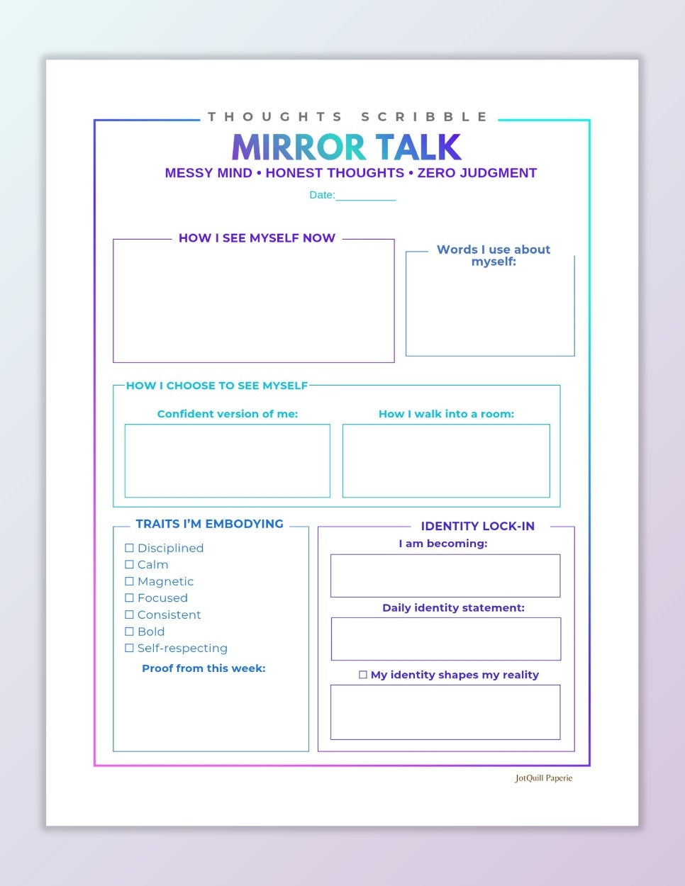 Next Level You Bundle | Mindset Upgrade & Overthinking Reset Printable Journal