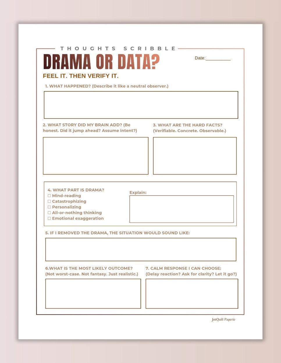 GET REAL WITH YOURSELF BUNDLE | Self Reflection Printable Pack