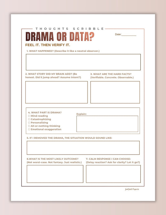 Drama or Data Printable