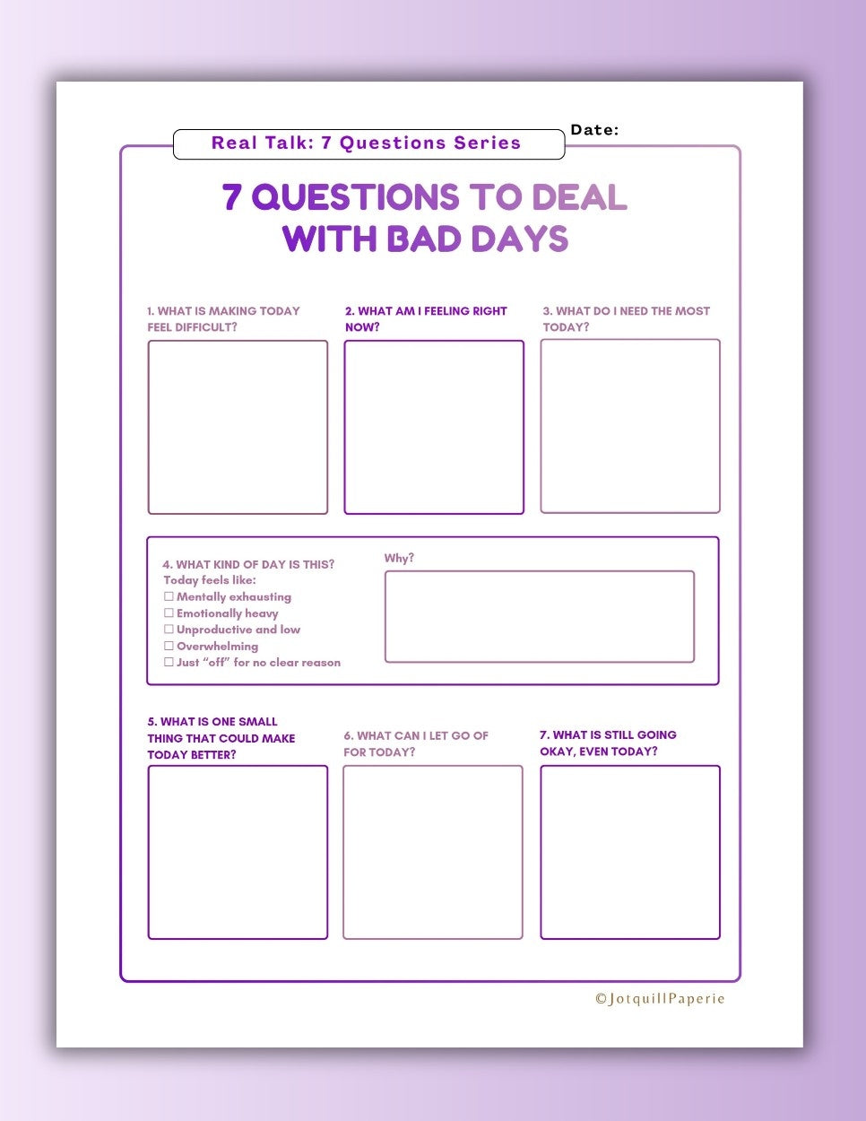 MIND CLEANSE & RESET BUNDLE | Anxiety Relief Printable | Overthinking Reset Worksheets | Mental Clarity Journal PDF