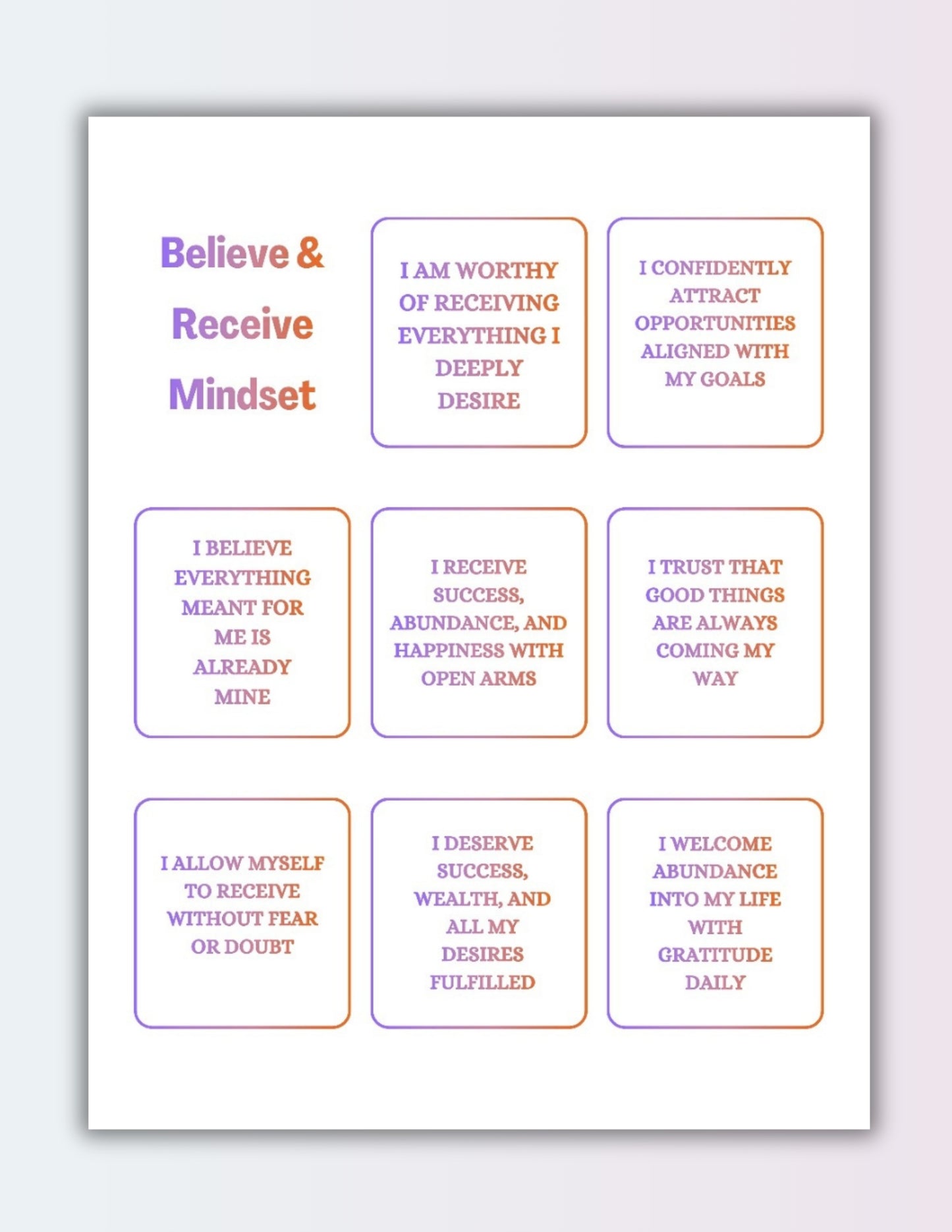 Locked In & Winning Bundle | Goals & Manifestation Affirmations Printable