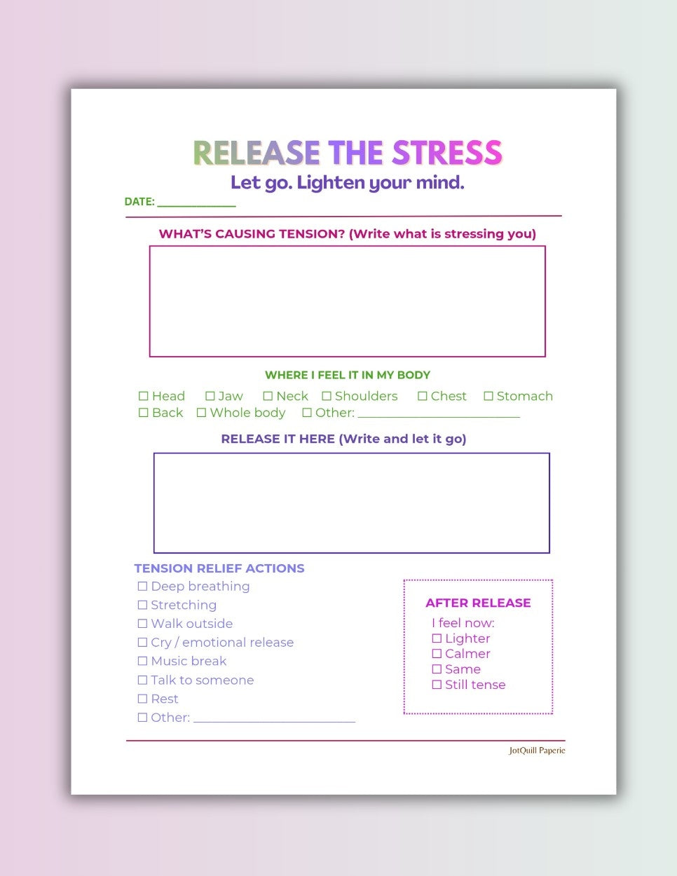 Nervous System Reset & Burnout Recovery Kit | 10-Page Work and Life Balance Bundle