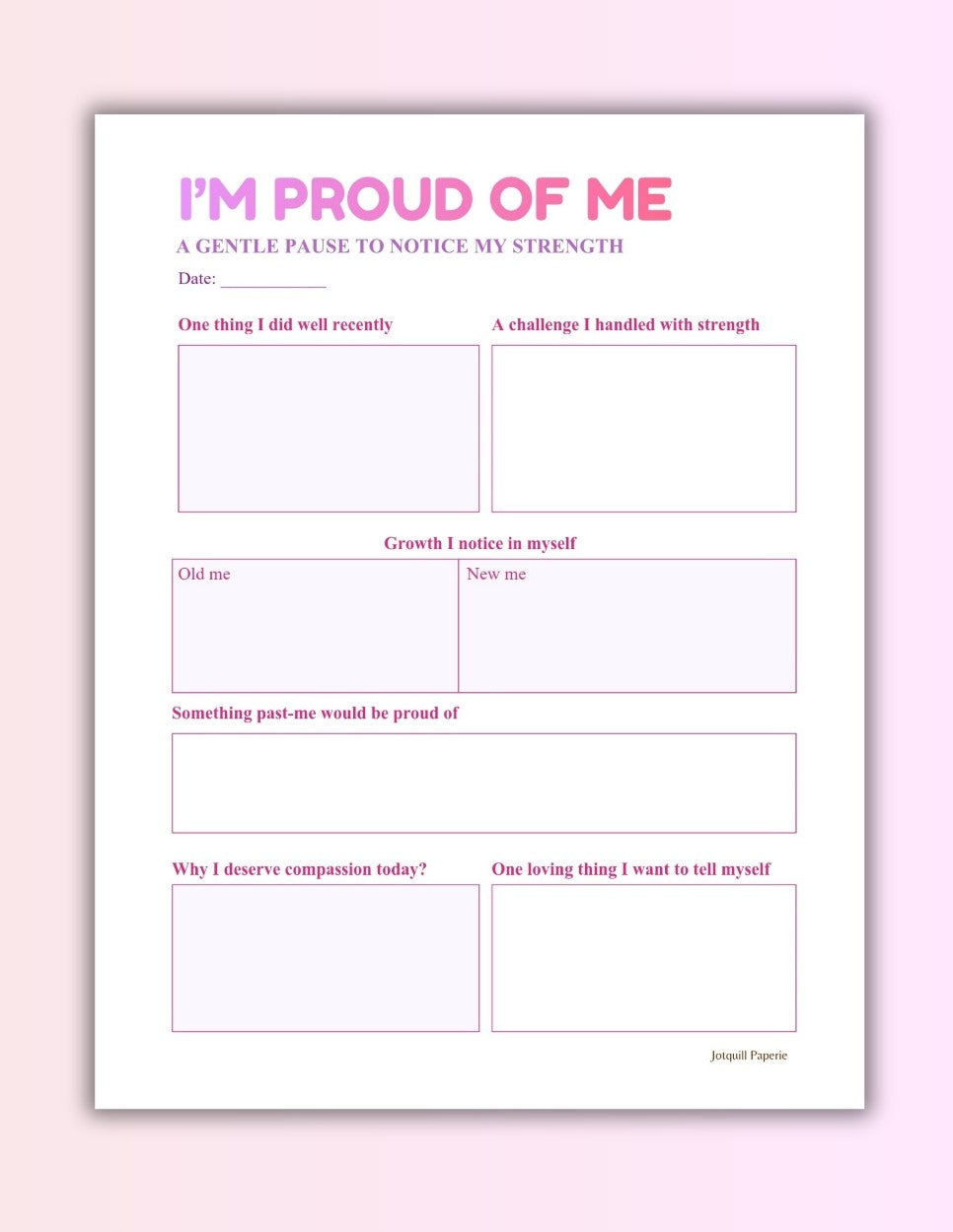 Identity Shift 10-Page Kit | Self-Reinvention & Habit Breaking Guided Journal Bundle (Printable)