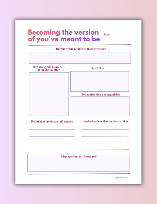 Future Self Vision Worksheet – Becoming the Version You’re Meant to Be