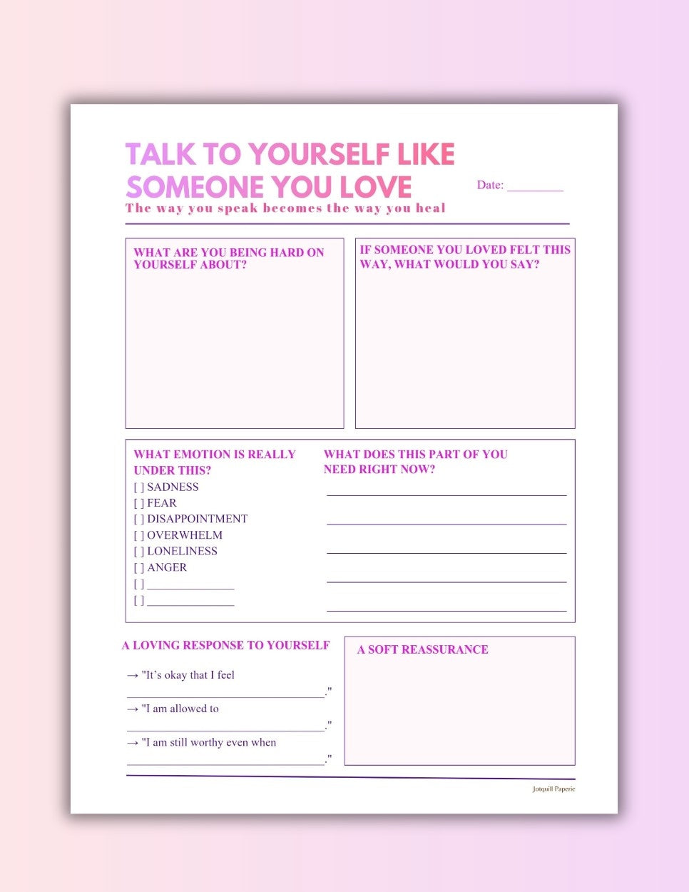 Identity Shift 10-Page Kit | Self-Reinvention & Habit Breaking Guided Journal Bundle (Printable)