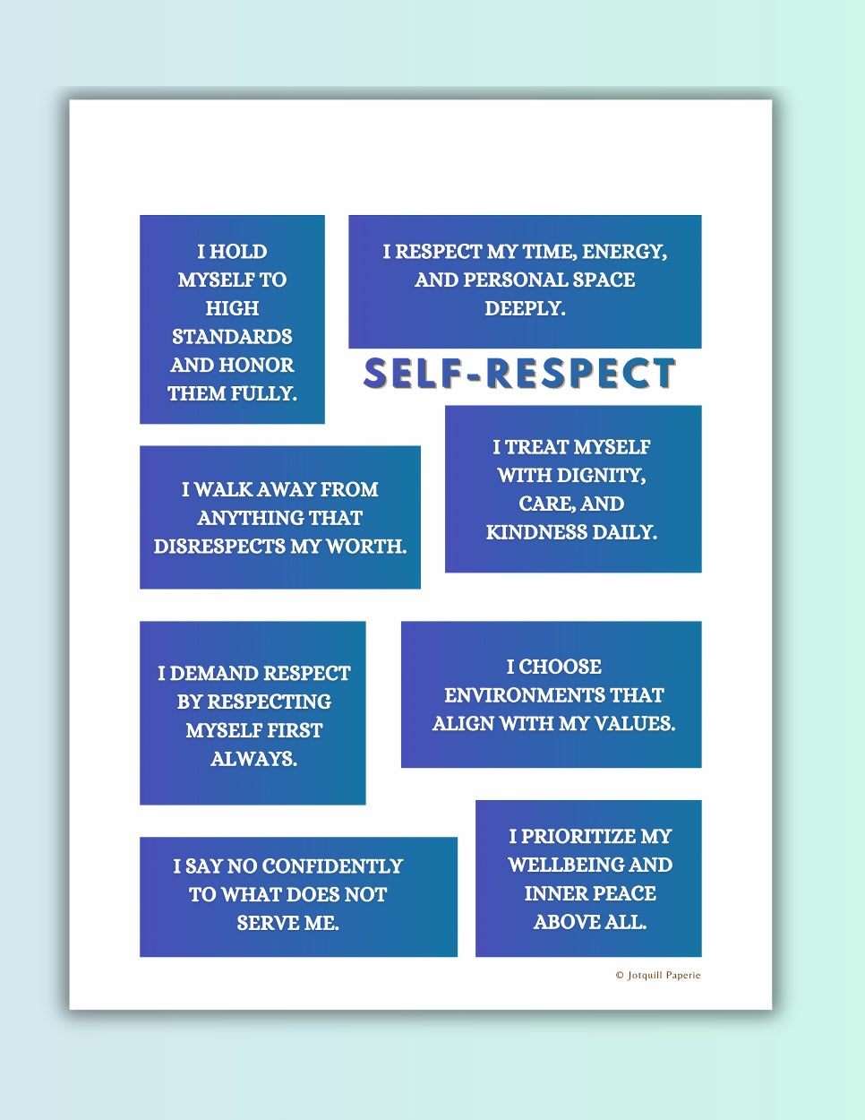 Becoming My Best Self Pack | Inner Strength Affirmations Printable bundle