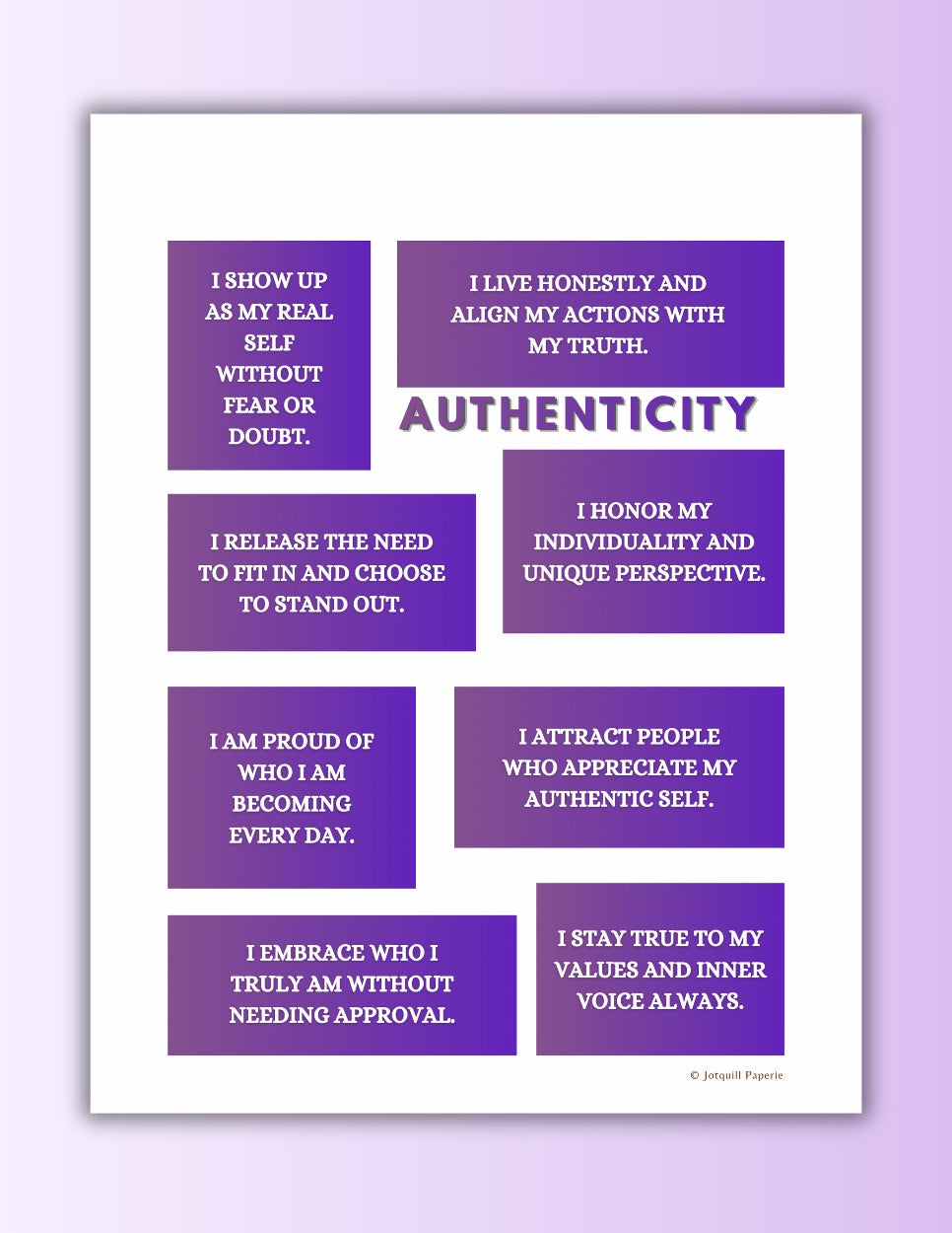 Becoming My Best Self Pack | Inner Strength Affirmations Printable bundle