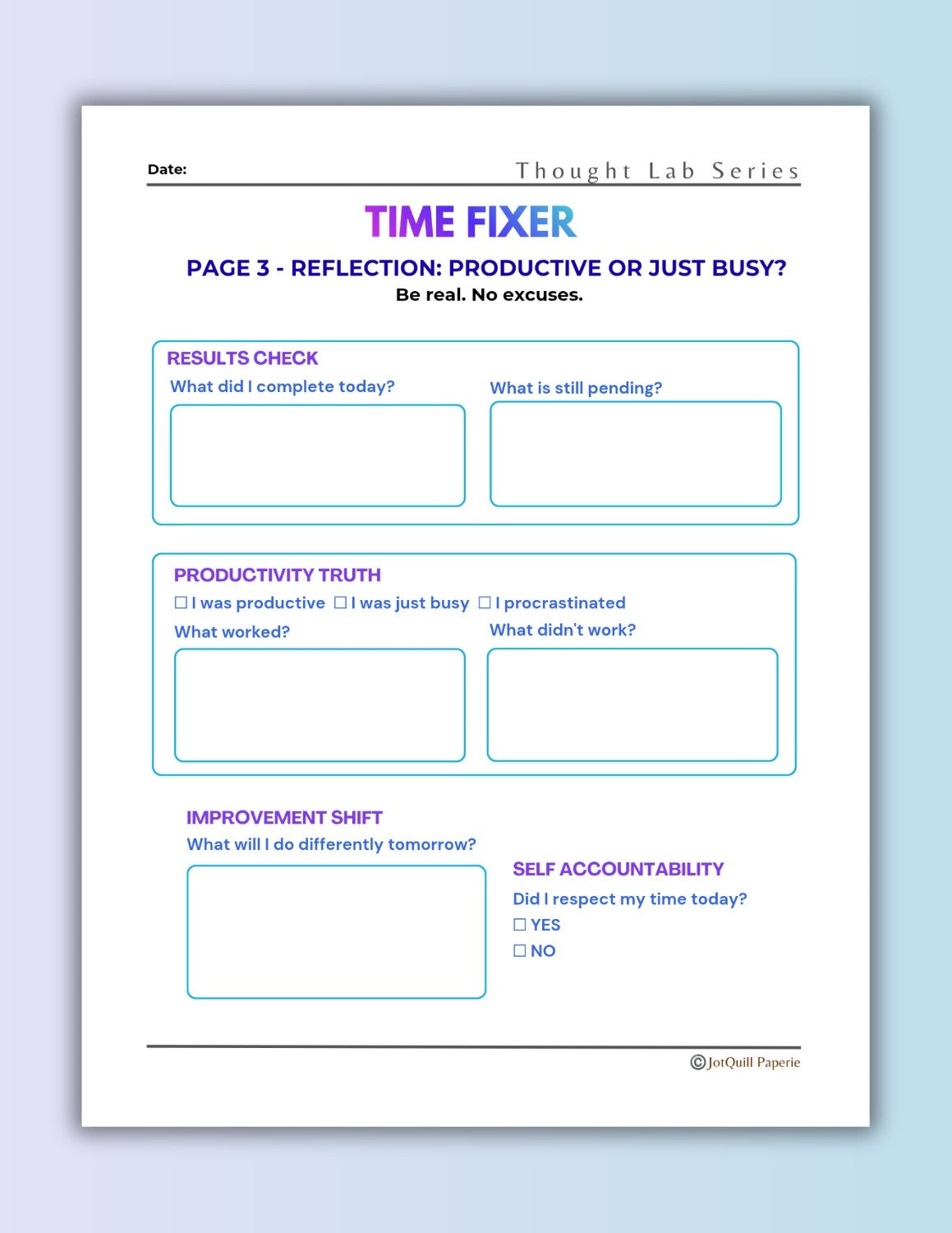 Time Fixer schedule Management Printable Bundle | Boost Productivity