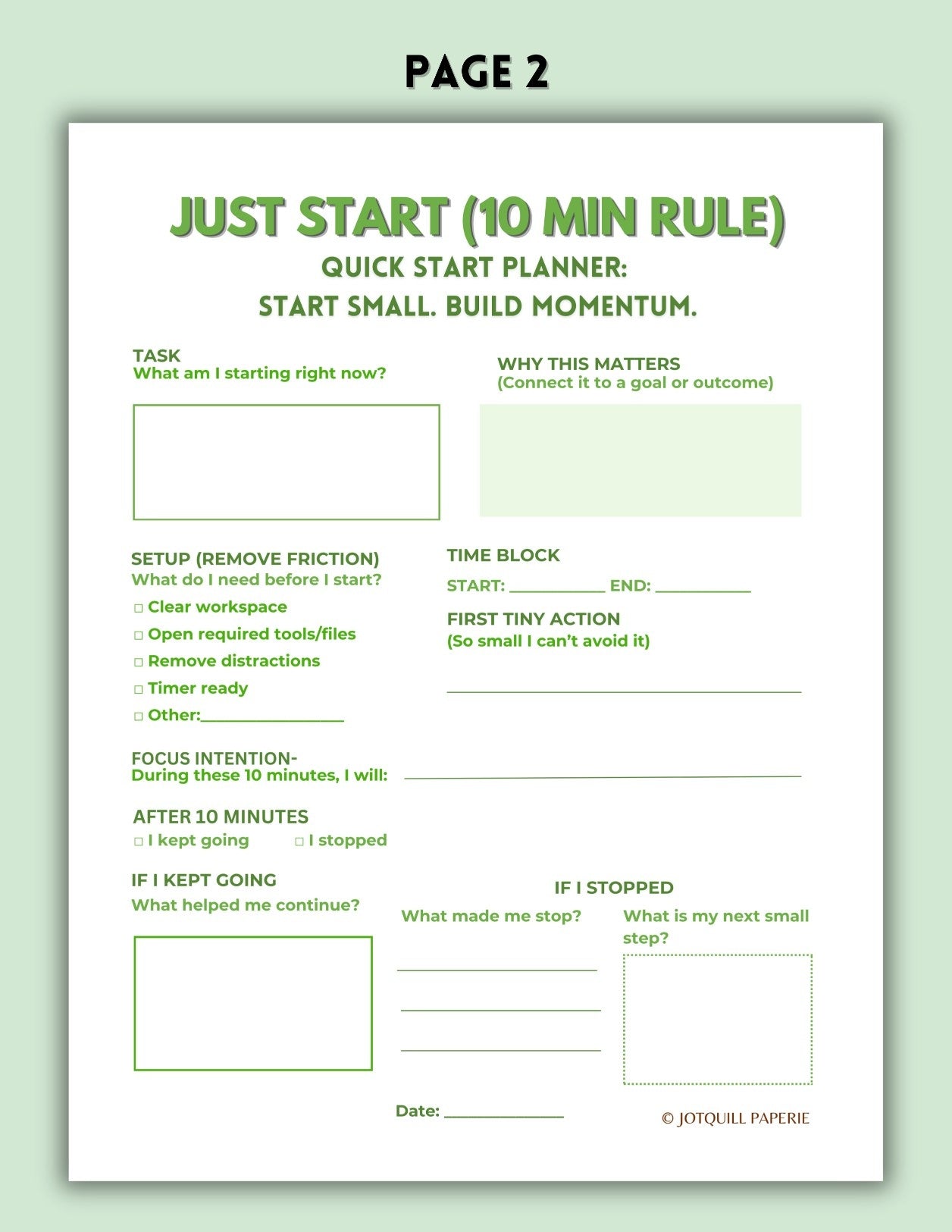 Anti Procrastination Worksheets & Consistency Tracker Printable | Self Discipline Planner Kit