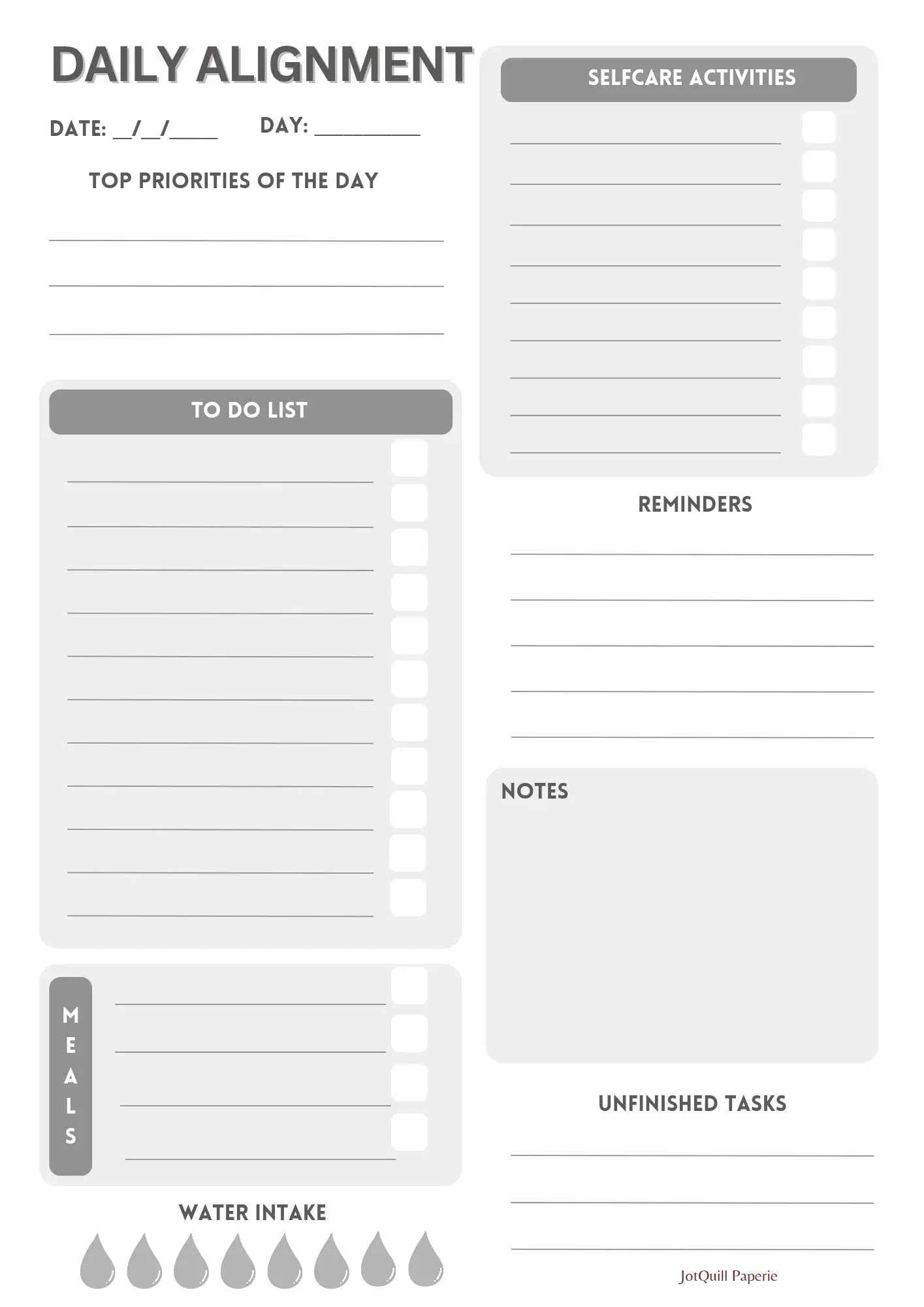 Mindful Productivity Toolkit – Monthly Grid, Daily Flow & Mental Reset