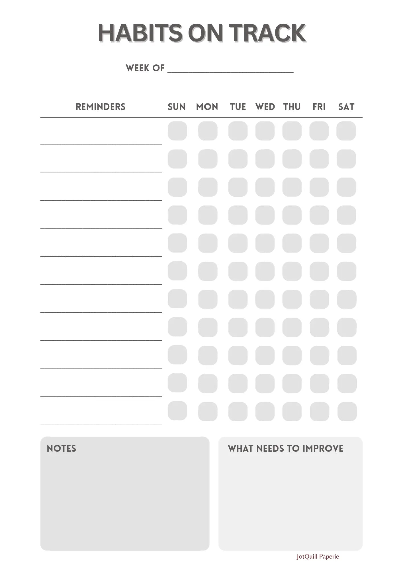 Mindful Productivity Toolkit – Monthly Grid, Daily Flow & Mental Reset